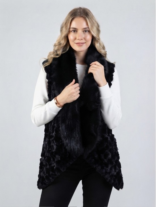 Premium Faux Fur Striped Vest